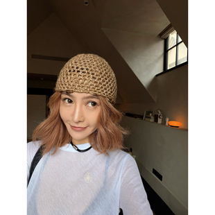 MOERSHOP“让你与众不同的秘密”纯手工钩织美学珠串装饰复古帽子