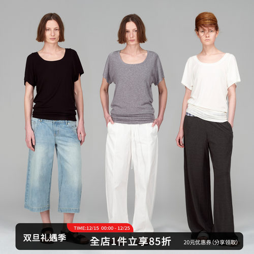 SMIIILE宽松休闲飞袖短袖上衣