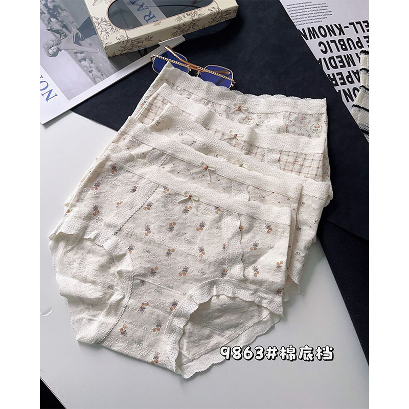 惠芝欣蕾丝无痕抗菌裆三角裤内裤