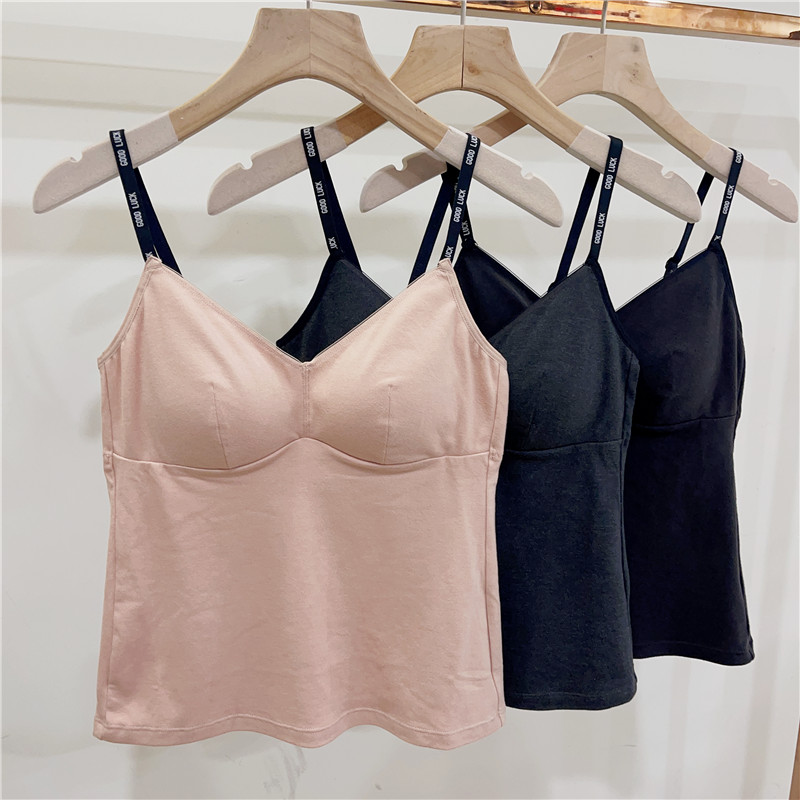 带胸垫固定杯聚拢内衣显瘦小吊带