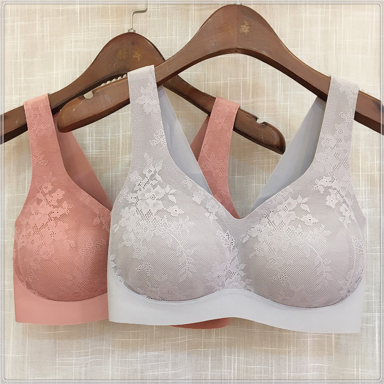 尚品无痕运动内衣女小胸聚拢美背舒适睡眠文胸性感蕾丝背心式胸罩