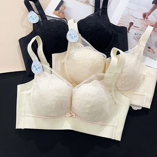 聚拢蕾丝舒适透气内衣女薄杯无钢圈防下垂不空杯文胸美背抹胸胸罩