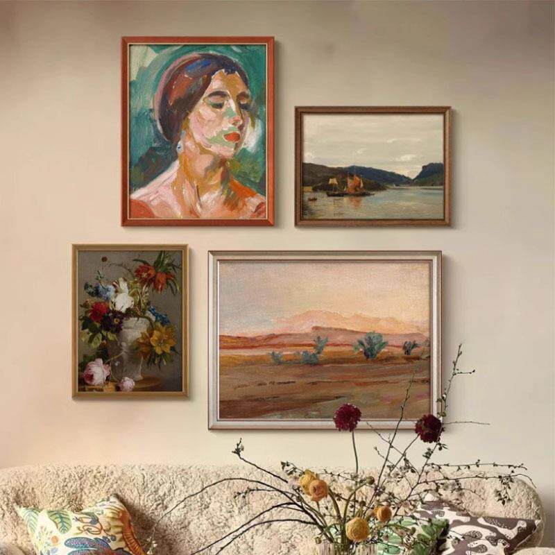 《山丘·孤树》法式级感艺术挂画中古风风景卧室客厅玄关装饰画