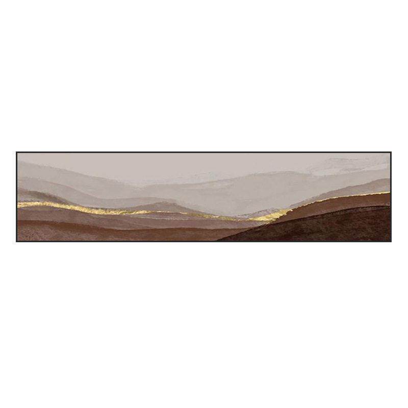 现抽象艺术风景画轻奢客厅床头装饰画背景墙壁长款横版挂画壁画