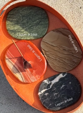 Lagom ar bast天然大理石杯垫天然石材隔热垫首饰盘咖啡茶杯垫