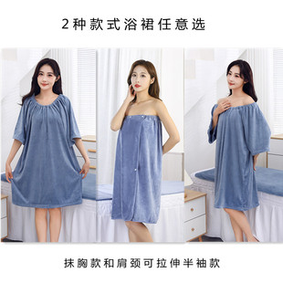 客人衣服肩颈按摩服桑拿汗蒸吸水 美容院专用浴袍浴裙头疗店可穿式