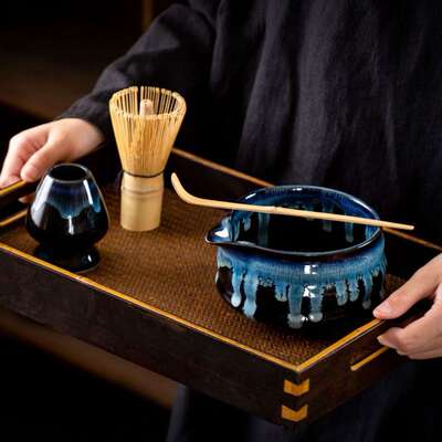 茶筅立创意陶瓷茶筅放置器宋代点茶工具茶事配件Matcha holder