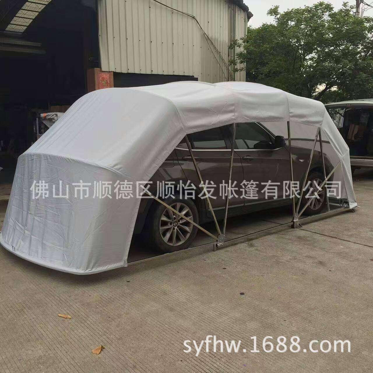 个性实用时尚折叠停车蓬户外汽车车库遮阳篷高级小车棚半自动车篷