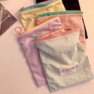 马卡龙收纳外出便携简约小包冰淇淋薄款化妆包零钱口红收纳袋