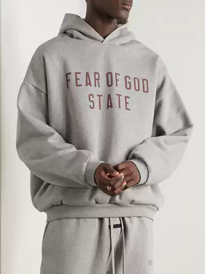 I'M Not Trendy Fog Essentials Season 9 Multi-Line High Street University Series Printed Hooded Sweatshirt
