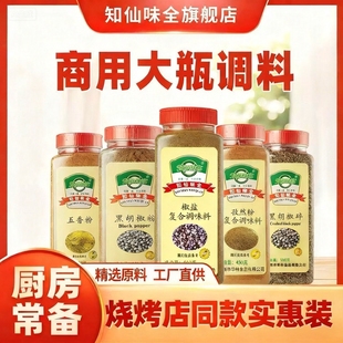 椒盐粉孜然粉烧烤撒料奥尔良腌料黑白胡椒咖喱五香粉大瓶商用家用