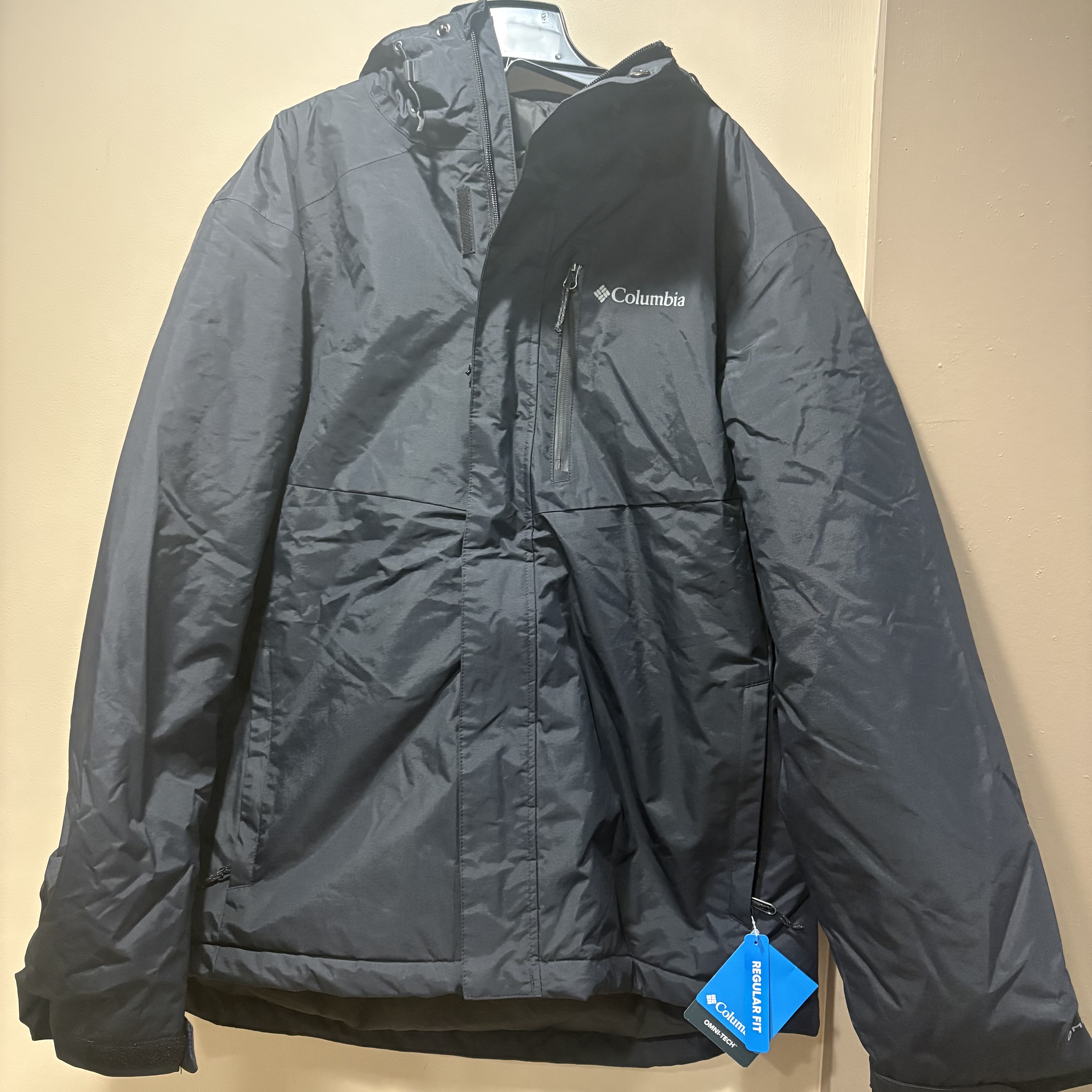 美国代购哥伦比亚男款加厚棉热反射连帽冲锋衣