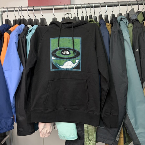 国内现货TheNorthFace北面女士图案舒适连帽加绒休闲品牌logo卫衣
