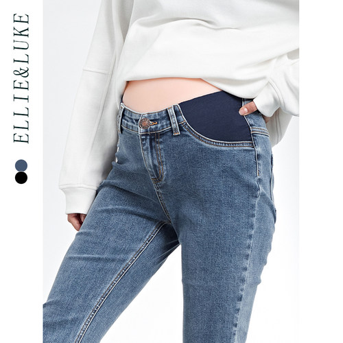 ellieluke孕妇牛仔裤低腰托腹