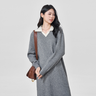 宽松休闲长裙 针织长裙春秋款 ellieluke孕妇连衣裙春秋装 2025新款