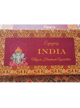 印度迈索尔檀香熏香礼盒5包*12枝共60枝 混合老山檀精油手工搓制