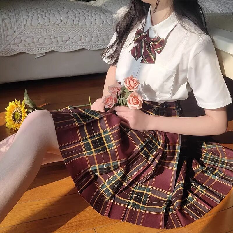 山楂树jk制服裙女夏季学院风短裙