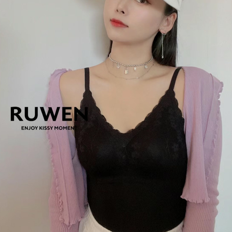 正品kissy如吻无痕无钢圈内衣女背心文胸一体套装ruwen官方旗舰店