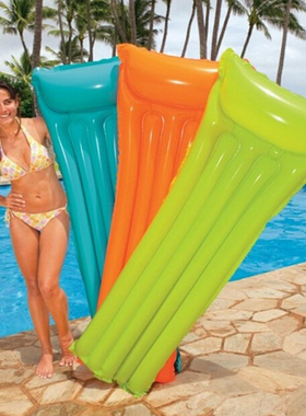 INTEX正品 59703浮排水上充气床游泳板 加厚漂流气垫 游泳躺椅