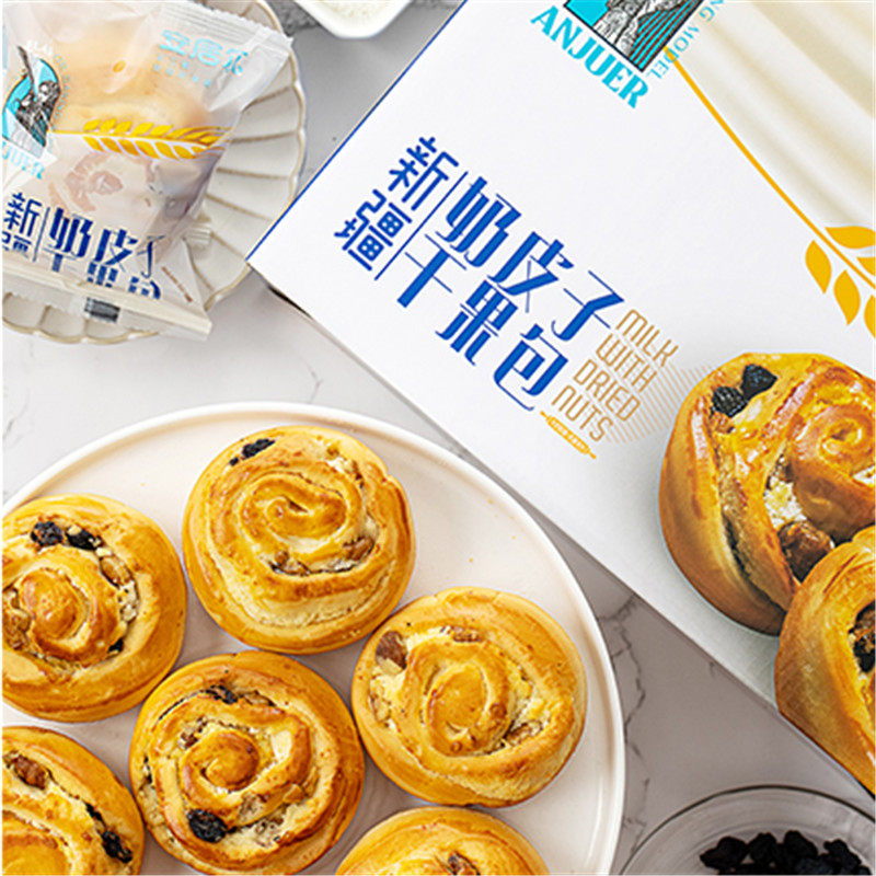 新疆特产奶皮子干果包切片坚果核桃黑加仑早餐面包片营养早餐零食