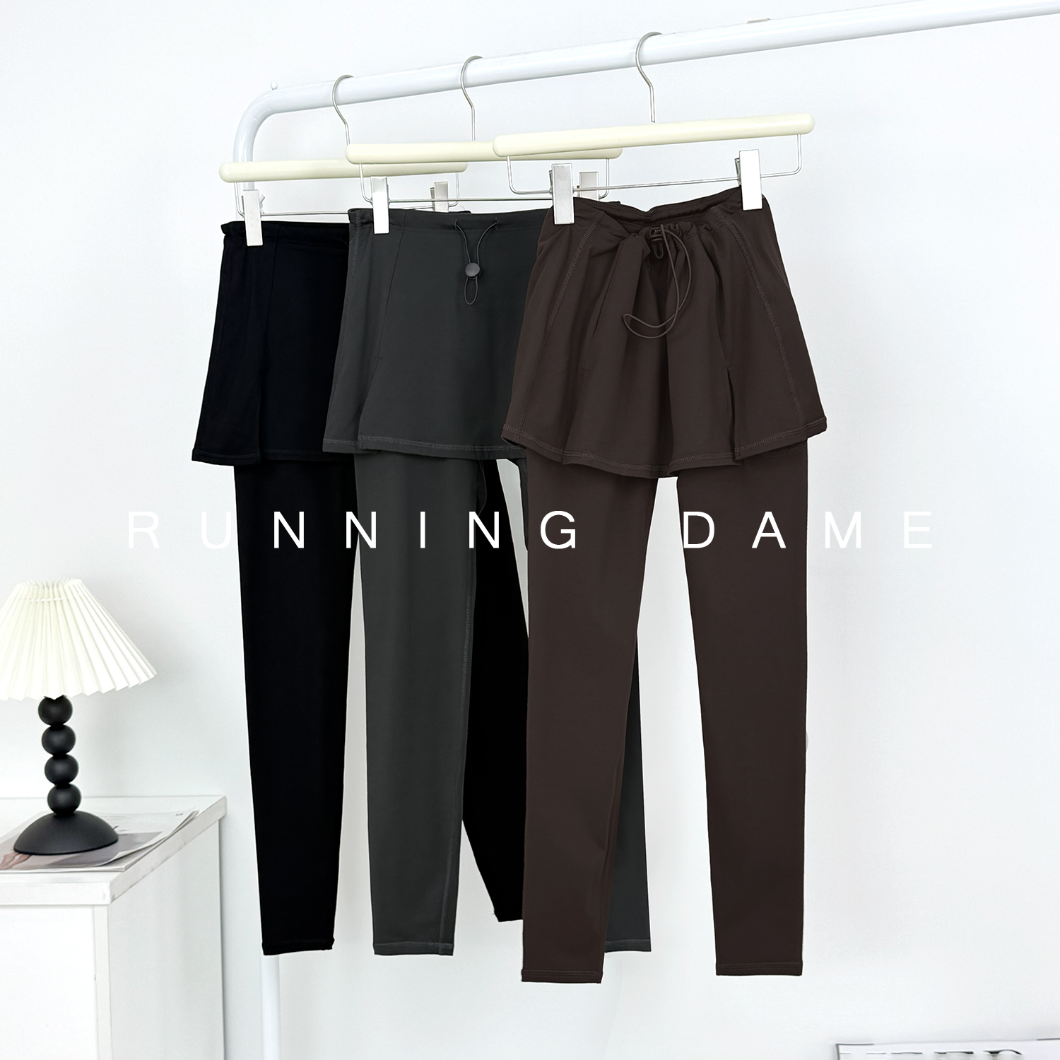 加绒假两件瑜伽裤女秋冬