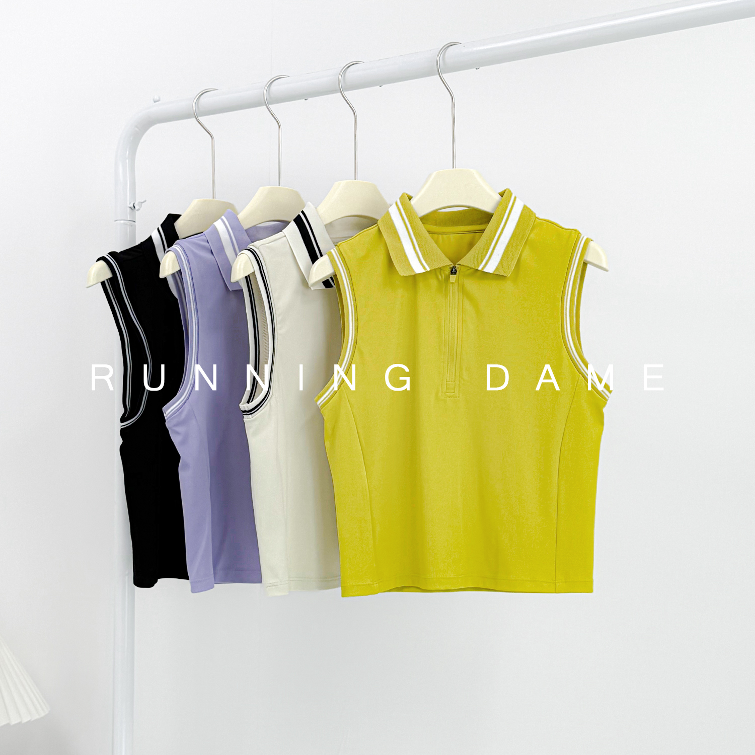 2025瑜伽服无袖POLO衫女秋季