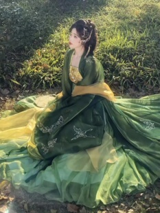 汉服【金缕衣银缕衣】改良重工诃子裙古装大袖衫刺绣爆款成人超仙