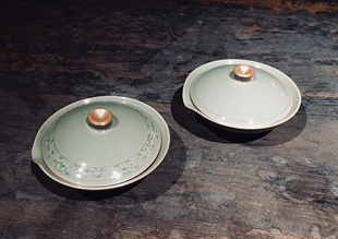 青秘耀州窑宋式青釉高端盖碗  耀州 古韵 唐风高雅自用送礼