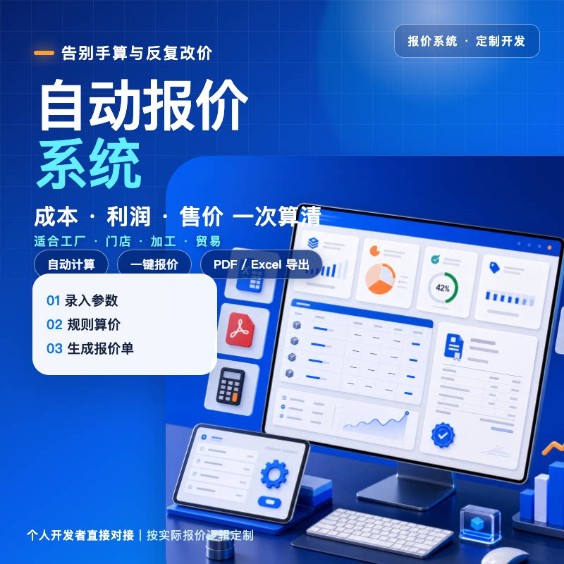 自动报价系统定制开发成本利润核企业形象VI设计