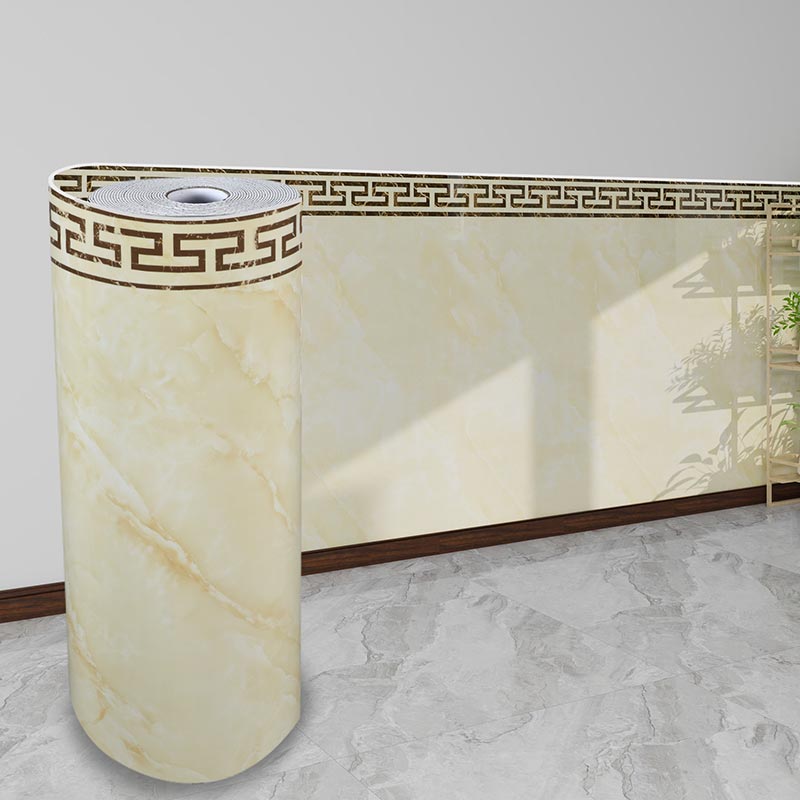 贴纸自粘墙围护墙板防水防潮大理石墙贴客厅墙面翻新装饰遮丑壁纸