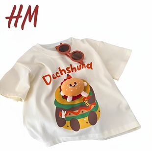 宽松韩版 清仓撤柜儿童立体玩偶短袖 T恤夏装 2025新款 卡通上衣半袖