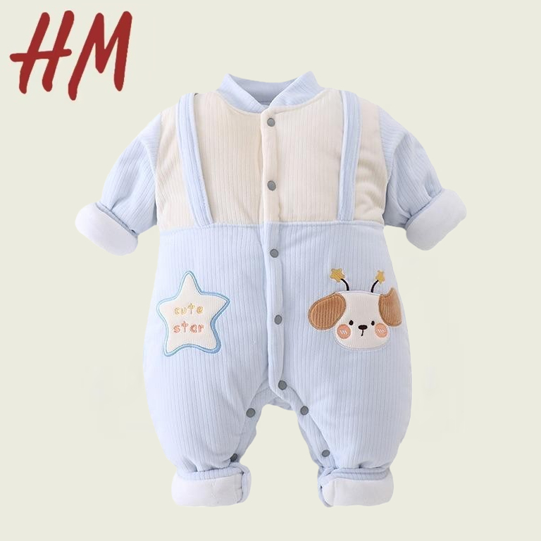 撤柜清仓特价新生婴儿童秋冬季加厚夹棉保暖连体衣男宝女宝短毛绒