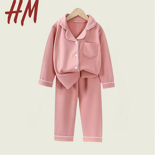 清仓撤柜德绒睡衣儿童睡衣男女宝宝新开秋冬长袖两件套男童女童翻