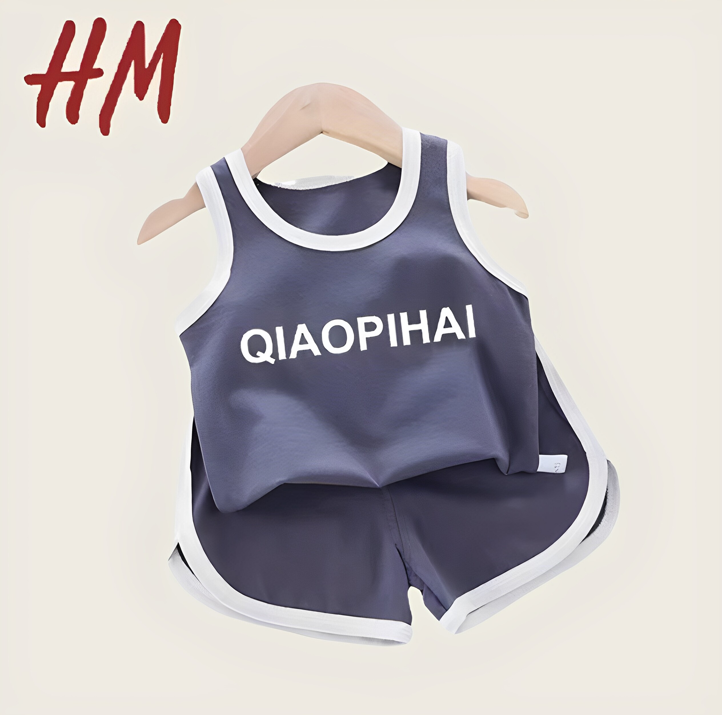 清仓撤柜儿童背心套装夏季薄款男童女宝宝短裤中小童运动两件套潮