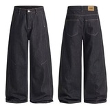美式复古小众解构设计感水洗牛仔裤男女宽松休闲直筒阔腿裤子P45，男装牛仔裤，星座617A(原A401)