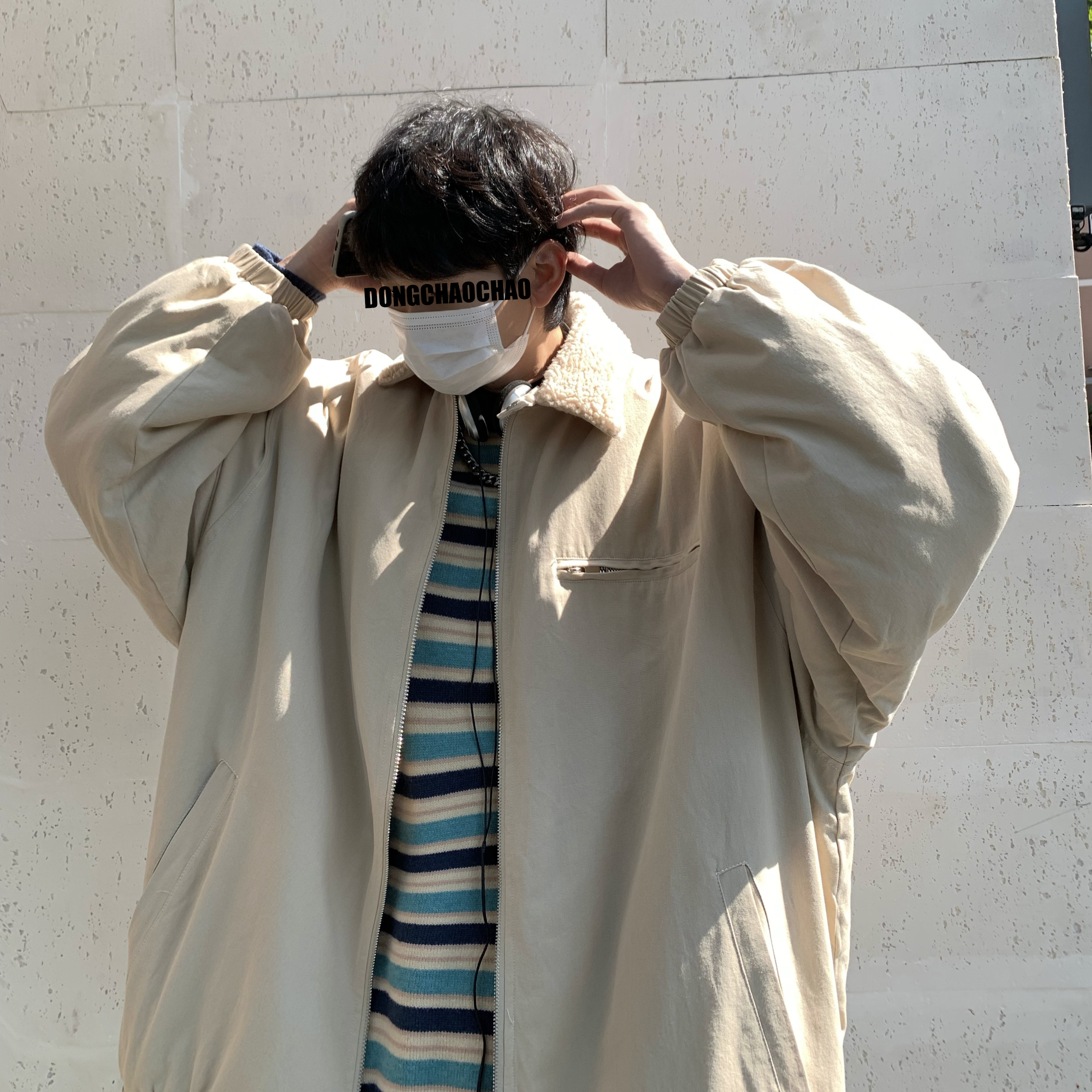 Y02*冬季防羊羔毛领休闲水洗棉质棉衣男士加厚外套P118控148,男装棉衣,星座617A(原A401)