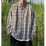Y77*男士复古休闲格子长袖衬衫P48控68面料70%棉30涤，男装衬衫，星座617A(原A401)