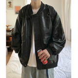 AB99*一款不过时的男士秋季棒球领皮衣可以卖很久P108控138，男装皮衣，星座617A(原A401)