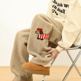 腊肠狗刺绣保暖羊羔绒卫裤男女秋冬季加厚直筒休闲裤P45,男装休闲裤,星座617A(原A401), 腊肠狗刺绣保暖羊羔绒卫裤男女秋冬季加厚直筒休闲裤P45,男装休闲裤,星座617A(原A401),