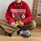 M277*2025冬季圣诞节气氛毛衣男女针织衫上衣P78控99，男装针织衫/毛衣，星座617A(原A401)