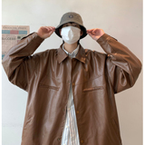 Y28*现货可供视频24春季美式复古PU皮夹克男秋季翻领外套P98，男装夹克，星座617A(原A401)