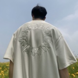 T107*夏季男士华夫格短袖美式刺绣字母T恤衫P48，男装T恤，星座617A(原A401)