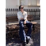 时尚美式泡泡纱长袖衬衫外套男女新款正肩衬衣条纹上衣潮流P45，男装衬衫，星座617A(原A401)