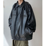 Y28*现货可供视频24春季美式复古PU皮夹克男秋季翻领外套P98，男装夹克，星座617A(原A401)