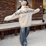 高街重磅雪花字母刺绣连帽运动衫男2026新款宽松慵懒风上衣P48，男装卫衣，星座617A(原A401)