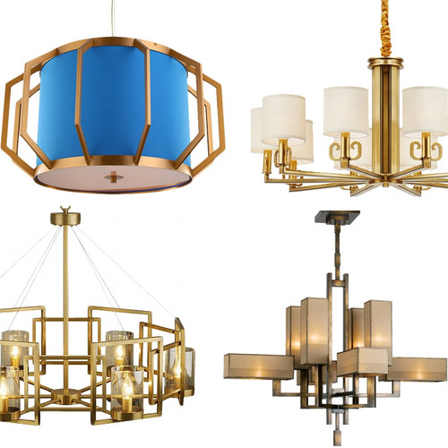 C721-新中式吊灯灯具款式图  室内软装设计方案素材420款