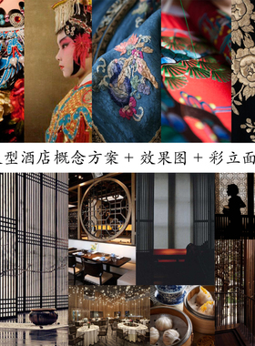 871酒店概念方案逻辑模板PDF+效果图+彩立面室内设计素材资料105P