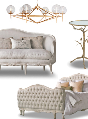 C649-高清美式乡村家具款式图 软装方案素材图片  110张