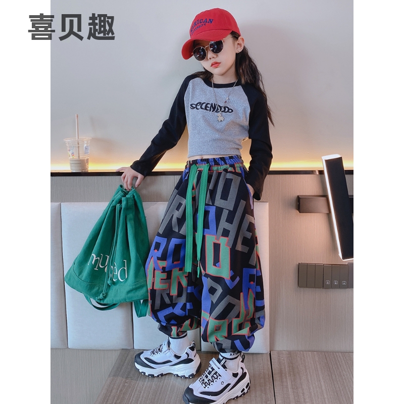 儿童春秋舞蹈练功服女孩hiphop街舞套装女jazz爵士舞走秀演出贵