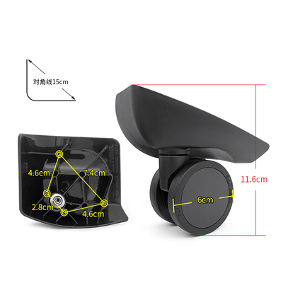 W384#新秀丽/POLO行李箱轮子替换T16A/T16B万向轮配件拉杆箱滑轮